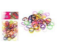 Набор цветных резиночек для плетения браслетов, п/э пакет, 200 резиночек, крючок. РАЗНОЦВЕТНЫЕ