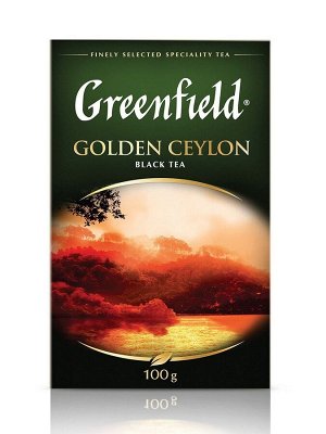 Чай Гринфилд Greenfield листовой черный Golden Ceylon, 100 г