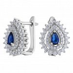 Серьги из серебра с цирконами