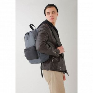 Рюкзак, отдел на молнии, наружный карман, цвет серый/чёрный