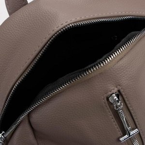 Рюкзак, отдел на молнии, 3 наружных кармана, 2 боковых кармана, цвет бежевый