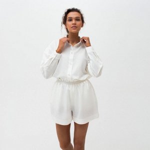 Костюм женский (сорочка, шорты) MINAKU: Home collection цвет белый