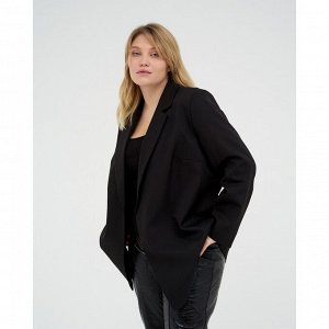 Пиджак женский с поясом MIST plus-size, р.52, черный