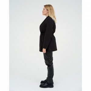 Пиджак женский с поясом MIST plus-size, цвет чёрный