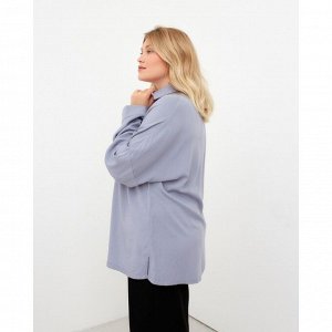 Рубашка женская MIST plus-size, серо-голубой