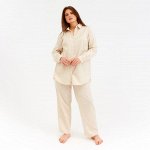 Рубашка женская MINAKU: Home collection цвет бежевый