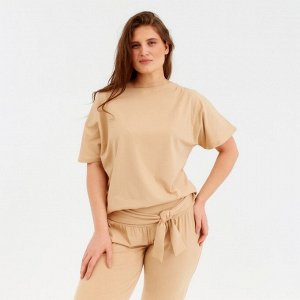 Комплект женский (футболка, брюки) MINAKU: Home comfort цвет бежевый, р-р 44