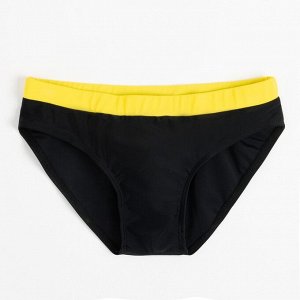 Плавки купальные для мальчика MINAKU, цвет чёрный/жёлтый, рост 98-104