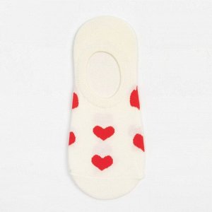 Носки-следки MINAKU «Сердечки», размер 36-39 (22-24 см)