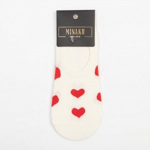 Носки-следки MINAKU «Сердечки», размер 36-39 (22-24 см)