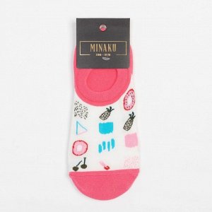 Носки-следки MINAKU «Рисунок», цвет розовый, размер 36-39 (22-24 см)