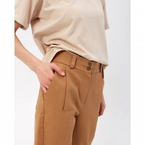 Джинсовые, брюки, женские, MINAKU:, Casual, collection, цвет, коричневый.