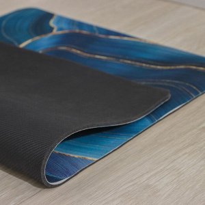 Коврик Доляна «Камень», 40x60 см, цвет синий