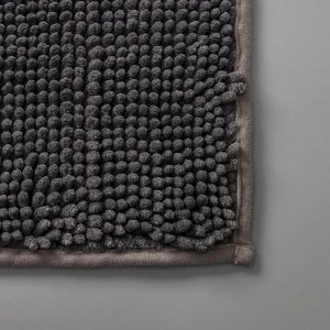 Коврик Доляна «Букли», 50x80 см, цвет серый
