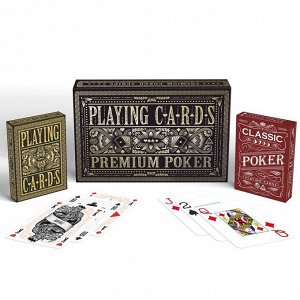 Подарочный набор 2 в 1 «Playing cards. Premium Poker», 2 колоды карт