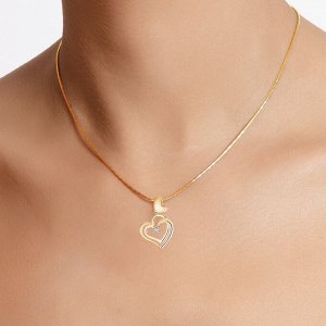 Золотая подвеска "Сердце" с бриллиантом