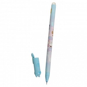 Ручка гелевая со стираемыми чернилами, стержень синий 0,5 мм, с рисунком МИКС