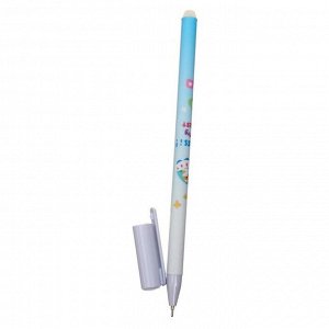 Ручка гелевая со стираемыми чернилами, стержень синий, корпус МИКС