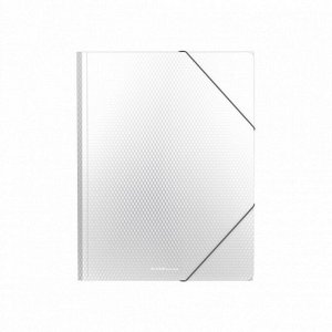 Папка на резинках пластиковая ErichKrause Diamond Total White, A4, белый