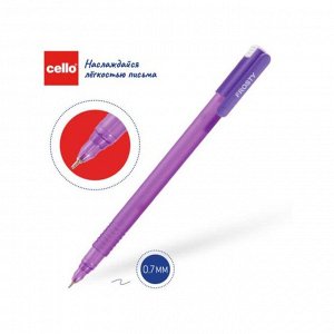 Ручка шариковая Cello Frosty, узел 0.7 мм, чернила синие, корпус микс
