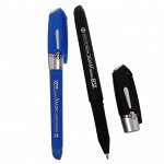 Ручка шариковая со стираемыми чернилами, линия 0,8 мм, стержень синий, прорезиненный корпус, цвет в ассортименте