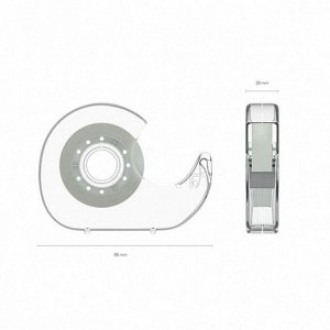 Клейкая лента канцелярская в диспенсере ErichKrause Invisible, 12 мм х 20 метров, прозрачная с матовой поверхностью, незаметна, блистер