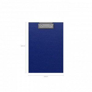 Планшет с зажимом А5, ламинированный картон, ErichKrause Standard, без подвеса, синий