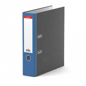 Папка-регистратор А4, 70 мм Original, собранная, мраморная, синяя, металлический кант, картон 2 мм, вместимость 450 листов