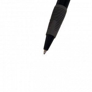 Ручка шариковая автоматическая 0,5 мм, стержень синий, корпус МИКС с резиновым держателем