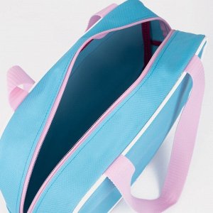 Сумка для обуви, отдел на молнии, наружный карман, цвет розовый/голубой