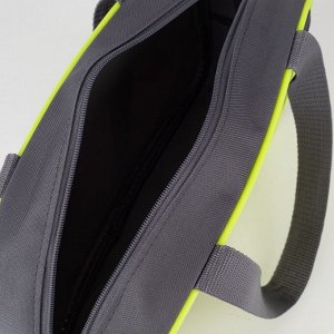 Сумка для обуви на молнии, цвет зелёный/серый