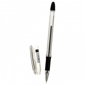 Ручка шариковая Berlingo I-10, черная, 0,4 мм, резиновый упор ЦЕНА ЗА 1 ШТУКУ.