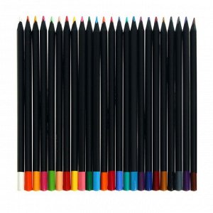 Карандаши 24цв Faber-Castell Black Edition трехгран., черн. дерево, к/к 116424