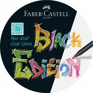 Карандаши цветные Faber-Castell Black Edition, 12 цветов, трехгранные, черное дерево, заточенные, в картонной коробке