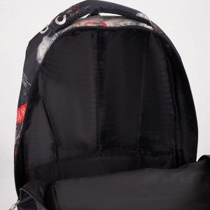 Рюкзак, отдел на молнии, 2 наружных кармана, 2 боковых кармана, цвет чёрный/белый