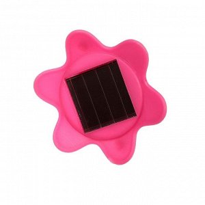 Фонарь садовый на солнечной батарее "Цветок розовый", 29 см, d=6 см, 1 led, пластик