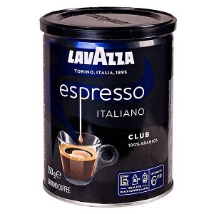 кофе LAVAZZA ESPRESSO ITALIANO CLUB 250 г ж/б молотый 1/12