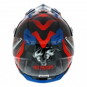Шлем кроссовый, графика, синий, размер L, MX315