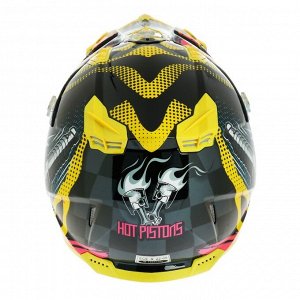 Шлем кроссовый, графика, желтый, размер M, MX315