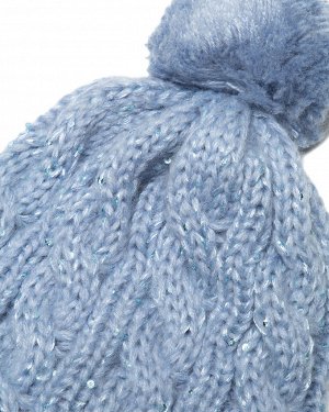 Комплект: шапка/шарф жен. (144317)голубой