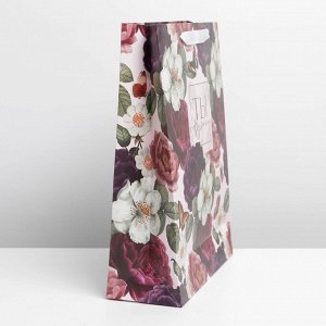 Пакет ламинированный вертикальный «Цветы», L 31 ? 40 ? 11,5 см