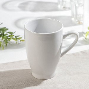 Кружка керамическая Доляна Coffee break, 300 мл, цвет белый
