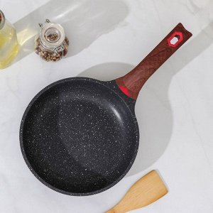 Сковорода кованая Доляна Elegant, d=20 см, цвет темный мрамор, индукция