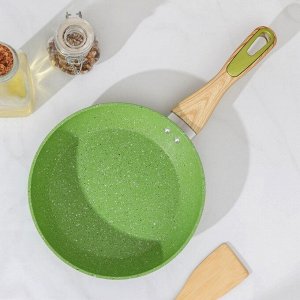 Сковорода Доляна Green, d=20 см, индукция, антипригарное покрытие, цвет зелёный