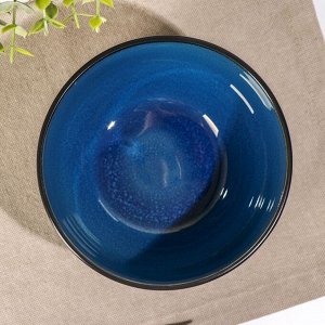 Доляна Салатник «Глянец», d=14 см, цвет синий
