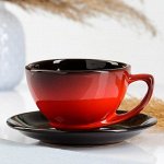 Чашка &quot;Элегант&quot; с блюдцем, 0,25л / блюдце 15см, красный
