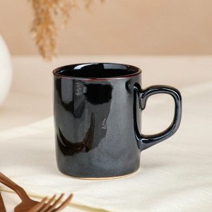 Кружка &quot;Coffee&quot;, тёмно-коричневая, керамика, 0.175 л