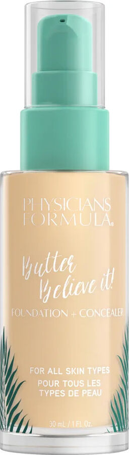 PHYSICIANS FORMULA Тональный крем-корректор Butter Believe It! Foundation + Concealer, 30 мл, тон: белоснежный  NEW
