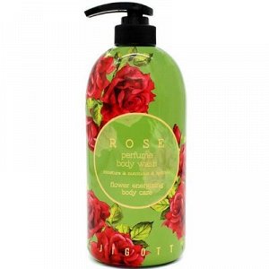 282157 "Jigott" Rose Perfume Body Wash  Парфюмированный гель для душа Роза 750 мл  1/20