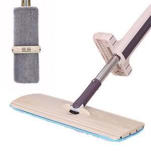 Швабра с отжимом "Ленивая швабра" Hand-Free flat mop 2 насадки в коробке